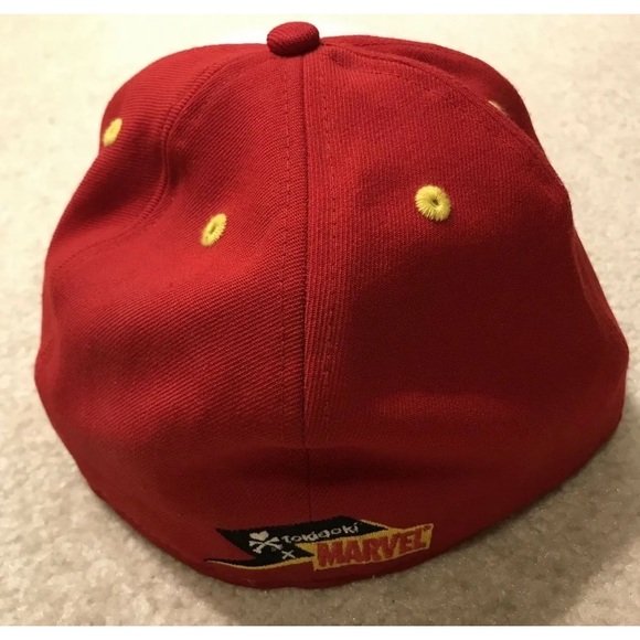 TokiDoki Marvel Iron Man New Era Red Cap Hat Football Bulletproof Avengers 7 3/8 - Picture 4 of 12